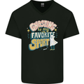 Ghosting Sport Funny Anti Valentines Day Mens V-Neck Cotton T-Shirt Black