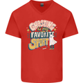 Ghosting Sport Funny Anti Valentines Day Mens V-Neck Cotton T-Shirt Red