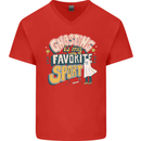 Ghosting Sport Funny Anti Valentines Day Mens V-Neck Cotton T-Shirt Red