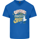 Ghosting Sport Funny Anti Valentines Day Mens V-Neck Cotton T-Shirt Royal Blue