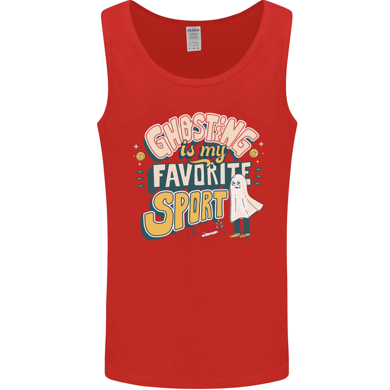 Ghosting Sport Funny Anti Valentines Day Mens Vest Tank Top Red