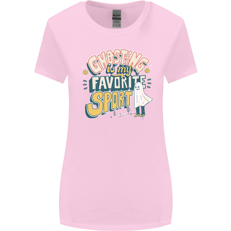 Ghosting Sport Funny Anti Valentines Day Womens Wider Cut T-Shirt Light Pink