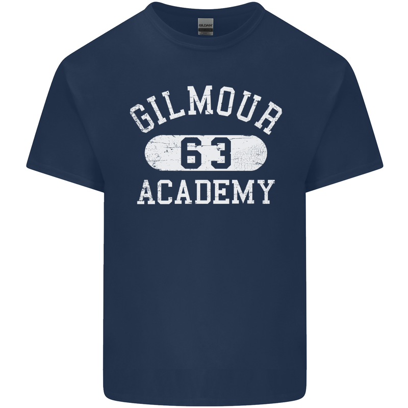 Gilmour Academy 63 Distressed Mens Cotton T-Shirt Tee Top Navy Blue