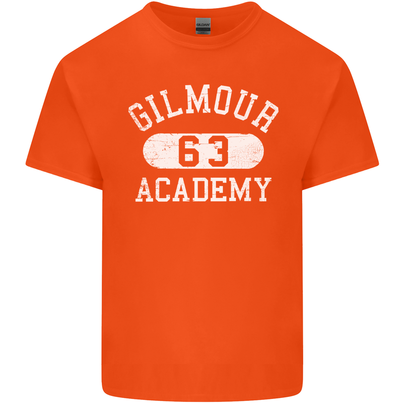 Gilmour Academy 63 Distressed Mens Cotton T-Shirt Tee Top Orange