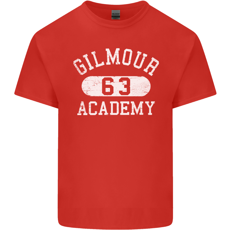 Gilmour Academy 63 Distressed Mens Cotton T-Shirt Tee Top Red