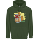 Gingerbread Man Escape Funny Food Childrens Kids Hoodie Forest Green