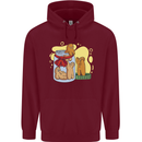 Gingerbread Man Escape Funny Food Childrens Kids Hoodie Maroon