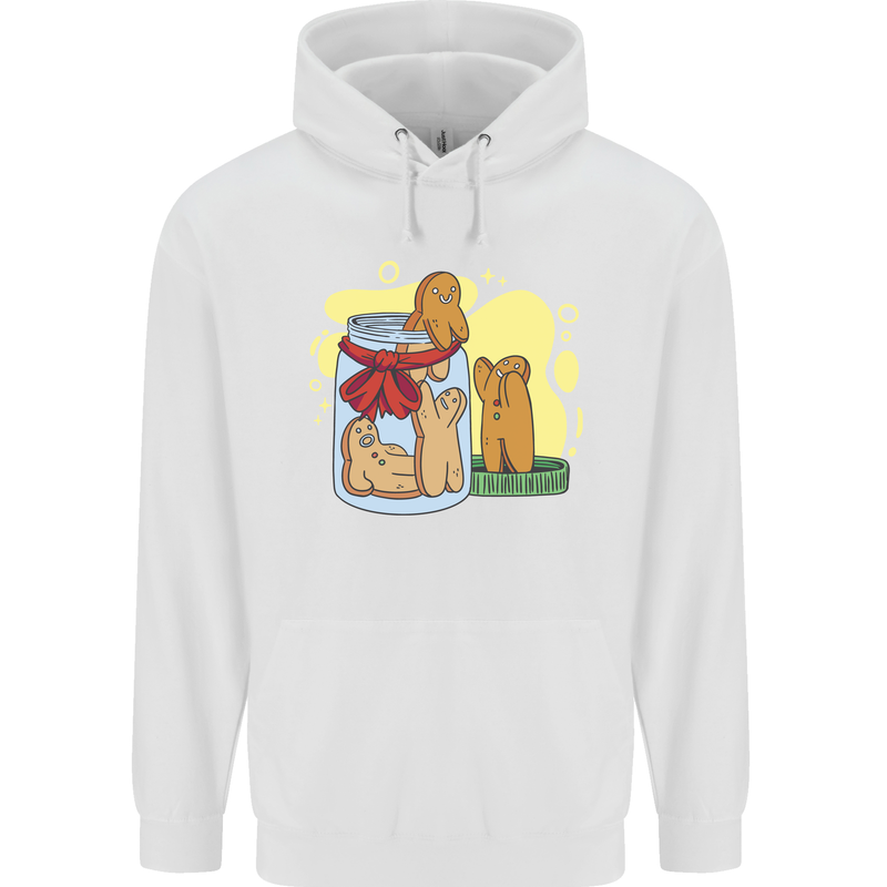 Gingerbread Man Escape Funny Food Childrens Kids Hoodie White