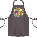Gingerbread Man Escape Funny Food Cotton Apron 100% Organic Dark Grey