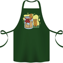 Gingerbread Man Escape Funny Food Cotton Apron 100% Organic Forest Green