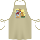 Gingerbread Man Escape Funny Food Cotton Apron 100% Organic Khaki