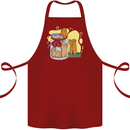 Gingerbread Man Escape Funny Food Cotton Apron 100% Organic Maroon