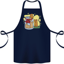 Gingerbread Man Escape Funny Food Cotton Apron 100% Organic Navy Blue
