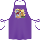 Gingerbread Man Escape Funny Food Cotton Apron 100% Organic Purple