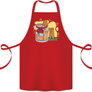 Gingerbread Man Escape Funny Food Cotton Apron 100% Organic Red