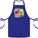 Gingerbread Man Escape Funny Food Cotton Apron 100% Organic Royal Blue