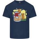 Gingerbread Man Escape Funny Food Kids T-Shirt Childrens Navy Blue