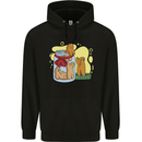 Gingerbread Man Escape Funny Food Mens 80% Cotton Hoodie Black