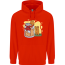 Gingerbread Man Escape Funny Food Mens 80% Cotton Hoodie Bright Red