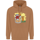 Gingerbread Man Escape Funny Food Mens 80% Cotton Hoodie Caramel Latte