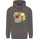 Gingerbread Man Escape Funny Food Mens 80% Cotton Hoodie Charcoal