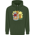 Gingerbread Man Escape Funny Food Mens 80% Cotton Hoodie Forest Green