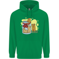 Gingerbread Man Escape Funny Food Mens 80% Cotton Hoodie Irish Green