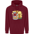 Gingerbread Man Escape Funny Food Mens 80% Cotton Hoodie Maroon