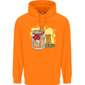 Gingerbread Man Escape Funny Food Mens 80% Cotton Hoodie Orange