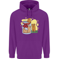 Gingerbread Man Escape Funny Food Mens 80% Cotton Hoodie Purple