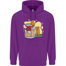 Gingerbread Man Escape Funny Food Mens 80% Cotton Hoodie Purple