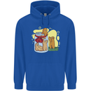 Gingerbread Man Escape Funny Food Mens 80% Cotton Hoodie Royal Blue