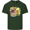Gingerbread Man Escape Funny Food Mens Cotton T-Shirt Tee Top Forest Green