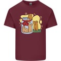 Gingerbread Man Escape Funny Food Mens Cotton T-Shirt Tee Top Maroon