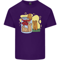 Gingerbread Man Escape Funny Food Mens Cotton T-Shirt Tee Top Purple