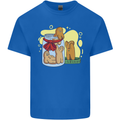 Gingerbread Man Escape Funny Food Mens Cotton T-Shirt Tee Top Royal Blue
