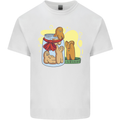 Gingerbread Man Escape Funny Food Mens Cotton T-Shirt Tee Top White