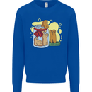 Gingerbread Man Escape Funny Food Mens Sweatshirt Jumper Royal Blue