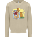 Gingerbread Man Escape Funny Food Mens Sweatshirt Jumper Sand
