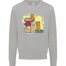 Gingerbread Man Escape Funny Food Mens Sweatshirt Jumper Sports Grey