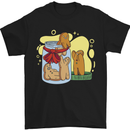 Gingerbread Man Escape Funny Food Mens T-Shirt Cotton Gildan Black