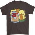 Gingerbread Man Escape Funny Food Mens T-Shirt Cotton Gildan Dark Chocolate