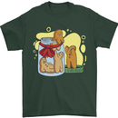 Gingerbread Man Escape Funny Food Mens T-Shirt Cotton Gildan Forest Green