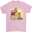 Gingerbread Man Escape Funny Food Mens T-Shirt Cotton Gildan Light Pink