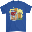 Gingerbread Man Escape Funny Food Mens T-Shirt Cotton Gildan Royal Blue