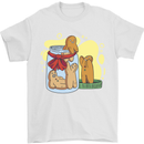 Gingerbread Man Escape Funny Food Mens T-Shirt Cotton Gildan White