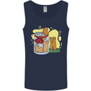 Gingerbread Man Escape Funny Food Mens Vest Tank Top Navy Blue