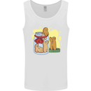Gingerbread Man Escape Funny Food Mens Vest Tank Top White