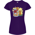 Gingerbread Man Escape Funny Food Womens Petite Cut T-Shirt Purple