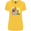 Gingerbread Man Escape Funny Food Womens Wider Cut T-Shirt Yellow